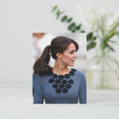 Prinses Kate grijs gestileerd grijs Briefkaart (Staand voorkant)