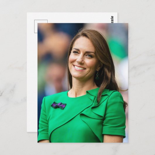 Prinses Kate groen gestileerd Briefkaart (Voorkant / Achterkant)