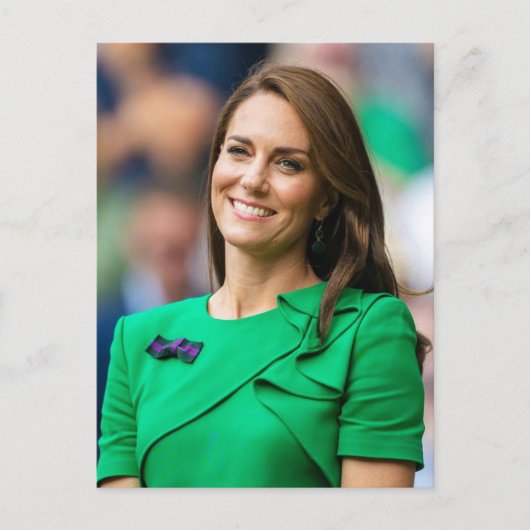 Prinses Kate groen gestileerd Briefkaart (Voorkant)