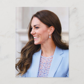 Prinses Kate poeder blauw gestileerd Briefkaart
