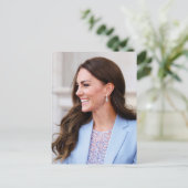 Prinses Kate poeder blauw gestileerd Briefkaart (Staand voorkant)