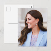 Prinses Kate poeder blauw gestileerd Briefkaart (Voorkant / Achterkant)