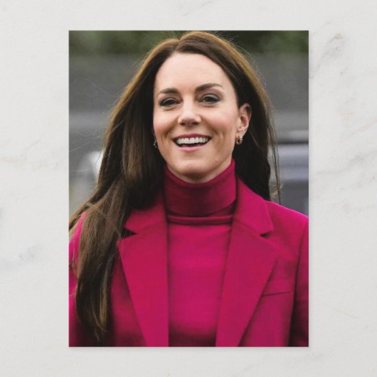 Prinses Kate roze gestileerd Briefkaart (Voorkant)