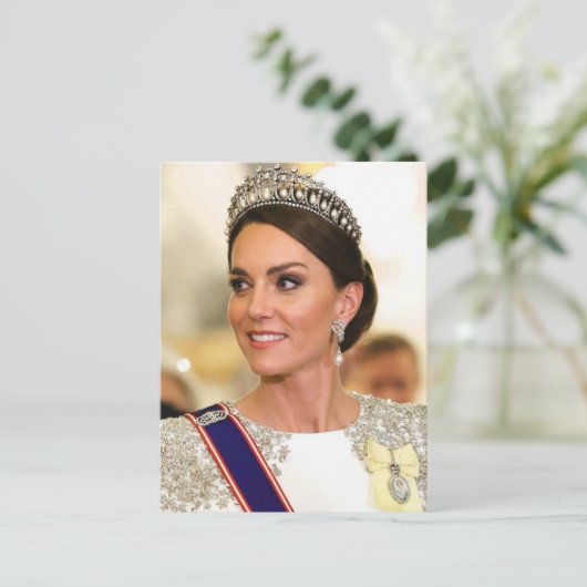 Prinses Kate wit gestileerd Briefkaart (Staand voorkant)