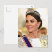 Prinses Kate wit gestileerd Briefkaart (Voorkant / Achterkant)