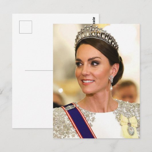 Prinses Kate wit gestileerd Briefkaart (Voorkant / Achterkant)