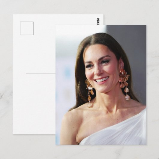 Prinses Kate wit gestileerd Briefkaart (Voorkant / Achterkant)
