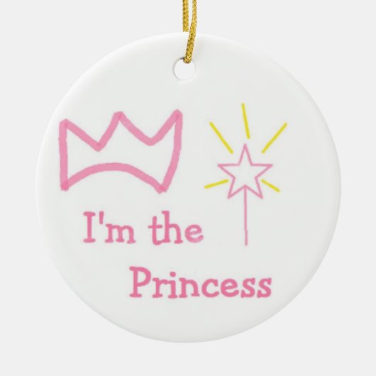 Prinses Keramisch Ornament (Voorkant)