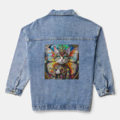 Prinses Kitty Kat van de Vlinder Vleugel Brigade Denim Jacket (Achterkant)
