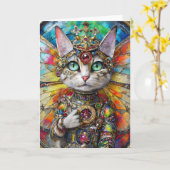 Prinses Kitty Kat van de Vlinder Vleugel Brigade Kaart (Gele Bloem)