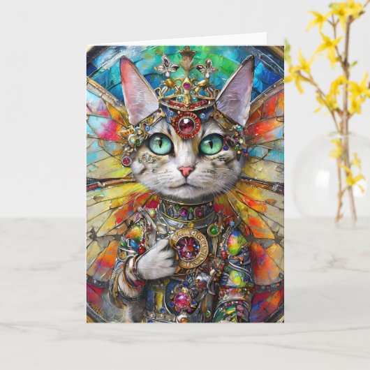 Prinses Kitty Kat van de Vlinder Vleugel Brigade Kaart (Gele Bloem)