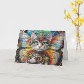 Prinses Kitty Kat van de Vlinder Vleugel Brigade Kaart (Gele Bloem)