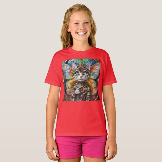 Prinses Kitty Kat van de Vlinder Vleugel Brigade T-shirt (Voorkant volledig)