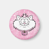 Prinses Kitty Roze Glitter Sjabloon van Screwball Magneet (Voorkant)