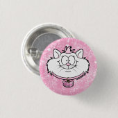 Prinses Kitty Roze Glitters Screwball Graphics Ronde Button 3,2 Cm (Voorkant /achterkant)