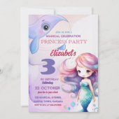 Prinses Kleine Zeemeermin Magic Zee 3e Verjaardag Kaart (Voorkant)