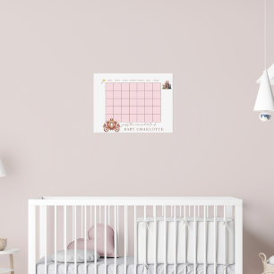 Prinses Koets Baby Shower Kalender Gok Levering Poster