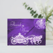 Prinses Koets & Paarden & Disco Bal Bedankt (Staand voorkant)