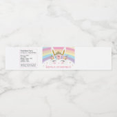 Prinses konijn verjaardagsfeestje gunst waterfles etiket (Enkel label)