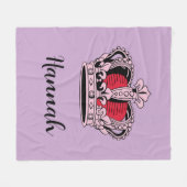 prinses koningin kroon fleece deken (Voorkant (Horizontaal))