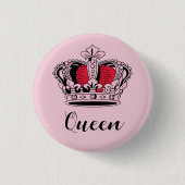  prinses koningin kroon ronde button 3,2 cm (Voorkant)