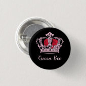  prinses koningin kroon ronde button 3,2 cm (Voorkant /achterkant)
