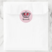 prinses koningin kroon ronde sticker (Tas)