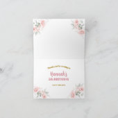 Prinses Koninklijk Kasteel 5e verjaardag gevouwen Bedankkaart (Binnen)