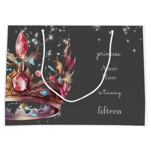 Prinses koninklijke verjaardag groot cadeauzakje (Voorkant)