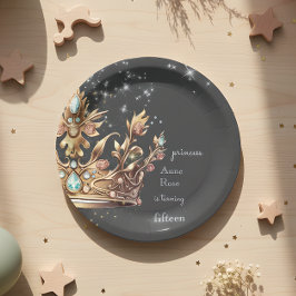 Prinses koninklijke verjaardag papieren bordje