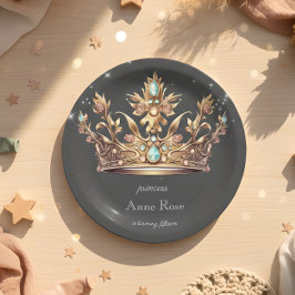 Prinses koninklijke verjaardag papieren bordje