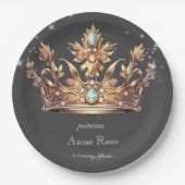 Prinses koninklijke verjaardag papieren bordje (Voorkant)