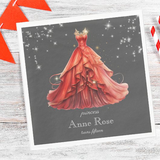 Prinses koninklijke verjaardag servet