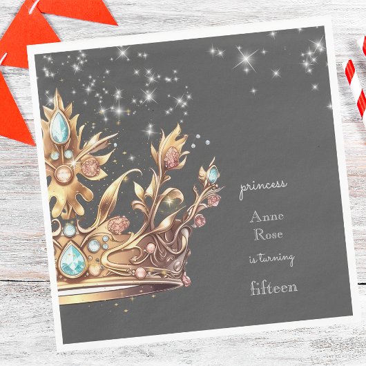 Prinses koninklijke verjaardag servet