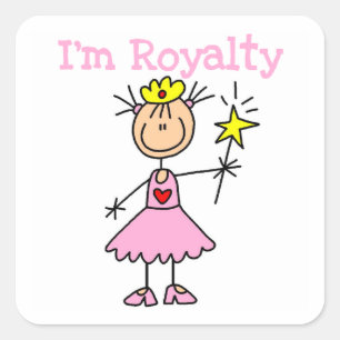 Prinses Koninklijkheid Vierkante Sticker