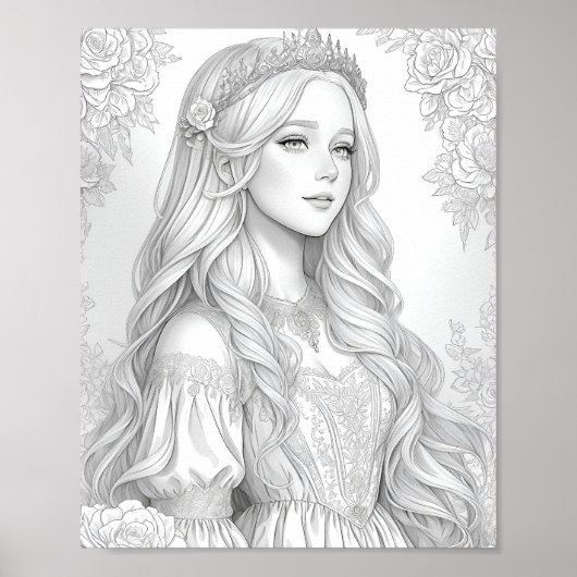 Prinses kraskunst poster (Voorkant)