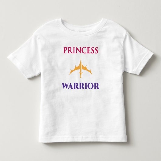 Prinses krijger peuter meisjes lichte shirt (Voorkant)