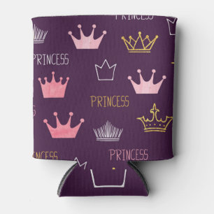 Prinses kronen: waterverf glitterpatroon. blikjeskoeler
