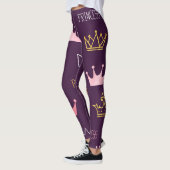 Prinses kronen: waterverf glitterpatroon. leggings (Links)