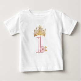 Prinses Kroon 1e Verjaardag Baby T-Shirt