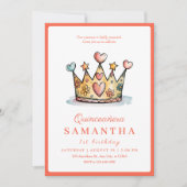 Prinses Kroon 1e Verjaardag Kaart (Voorkant)