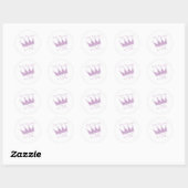 Prinses Kroon 1e Verjaardag Ronde Sticker (Vel)