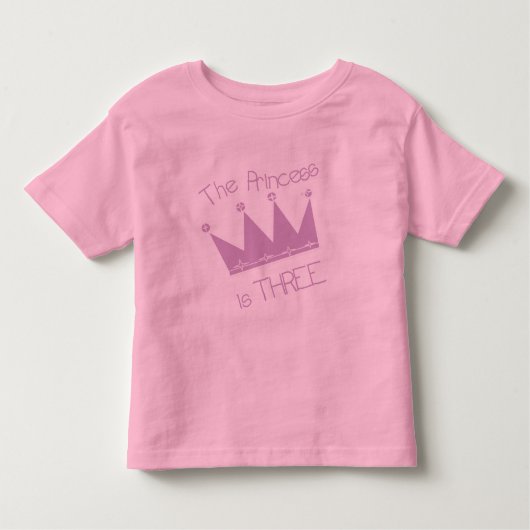 Prinses Kroon 3e Verjaardag Tshirts en geschenken (Voorkant)