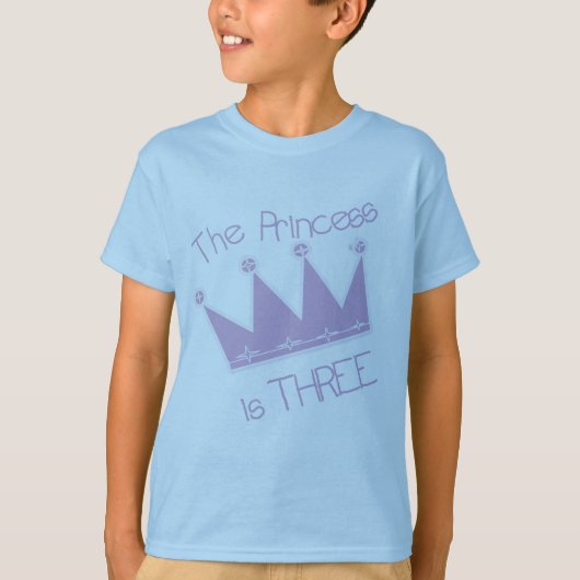 Prinses Kroon 3e Verjaardag Tshirts en geschenken (Voorkant)