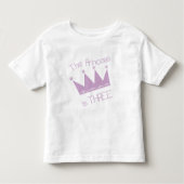Prinses Kroon 3e Verjaardag Tshirts en geschenken (Voorkant)