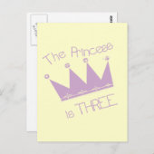 Prinses Kroon 3e Verjaardag Tshirts en geschenken Briefkaart (Voorkant / Achterkant)