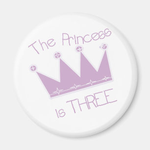 Prinses Kroon 3e Verjaardag Tshirts en geschenken Magneet