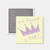 Prinses Kroon 3e Verjaardag Tshirts en geschenken Magneet (Voorkant / Achterkant)