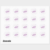 Prinses Kroon 3e Verjaardag Tshirts en geschenken Ronde Sticker (Vel)