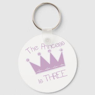 Prinses Kroon 3e Verjaardag Tshirts en geschenken Sleutelhanger
